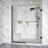 Shower Swing Door with U Channel on Fixed Panel Width Adjustable Height 80" BC - 09 - Bakiwhs