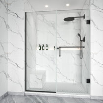 BAKIWHS Semi-Frameless U-Channel Swing Shower Door – 79" model BC09