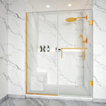 Shower Swing Door with U Channel on Fixed Panel Width Adjustable Height 80" BC - 09 - Bakiwhs