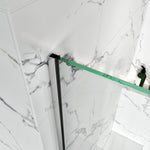 Shower Swing Door with U Channel on Fixed Panel Width Adjustable Height 80" BC - 09 - Bakiwhs