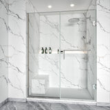 Shower Swing Door with U Channel on Fixed Panel Width Adjustable Height 80" BC - 09 - Bakiwhs