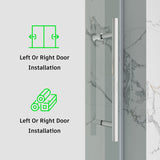 Single Sliding Tub Shower Door 3/8" Glass BS - 04 - Bakiwhs