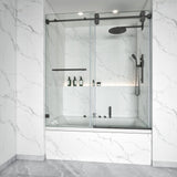 Single Sliding Tub Shower Door 3/8" Glass BS - 04 - Bakiwhs