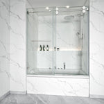 Single Sliding Tub Shower Door 3/8" Glass BS - 04 - Bakiwhs