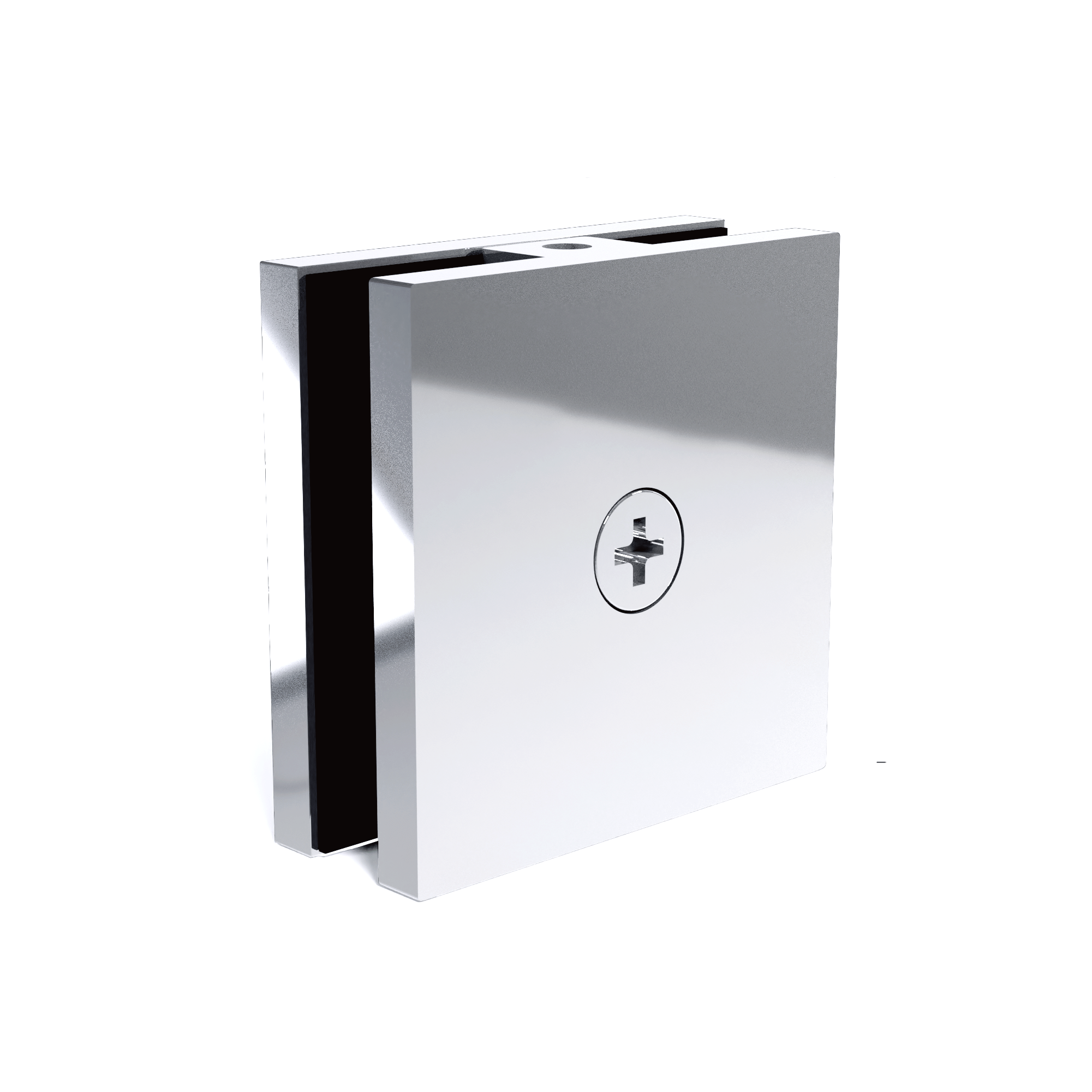 Square Wall Mount Hole - In - Glass Clamp BA - 3CL - Bakiwhs