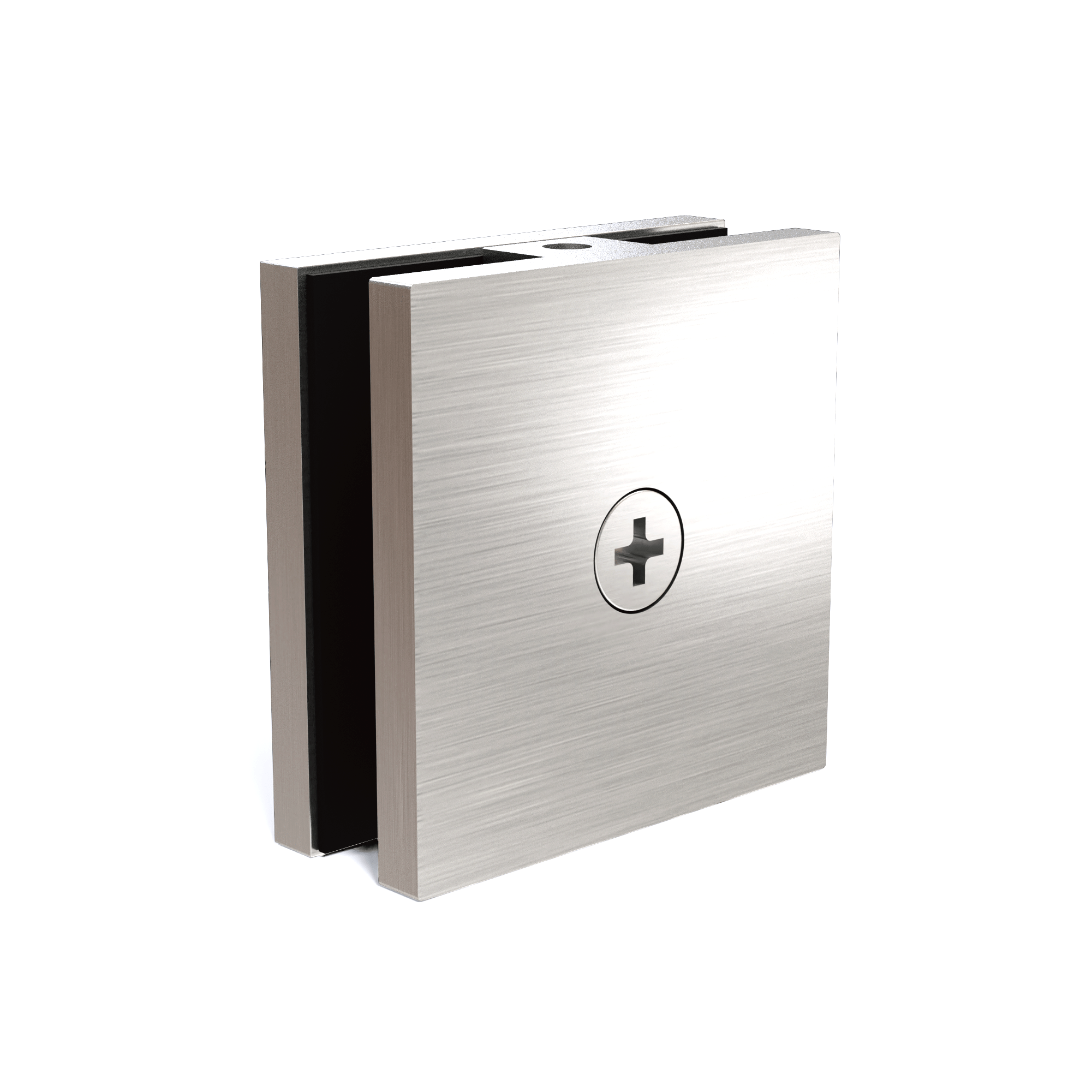 Square Wall Mount Hole - In - Glass Clamp BA - 3CL - Bakiwhs