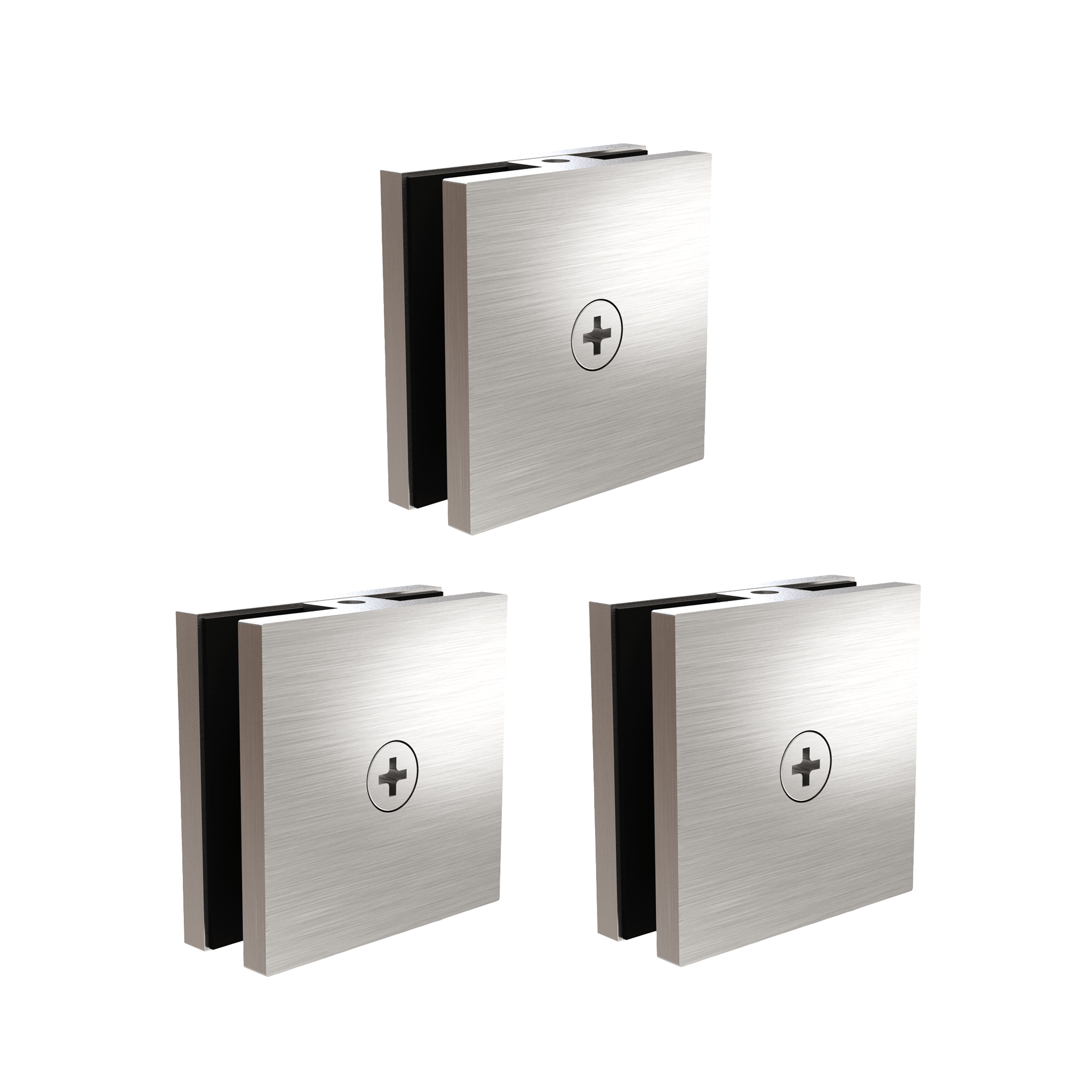 Square Wall Mount Hole - In - Glass Clamp BA - 3CL - Bakiwhs
