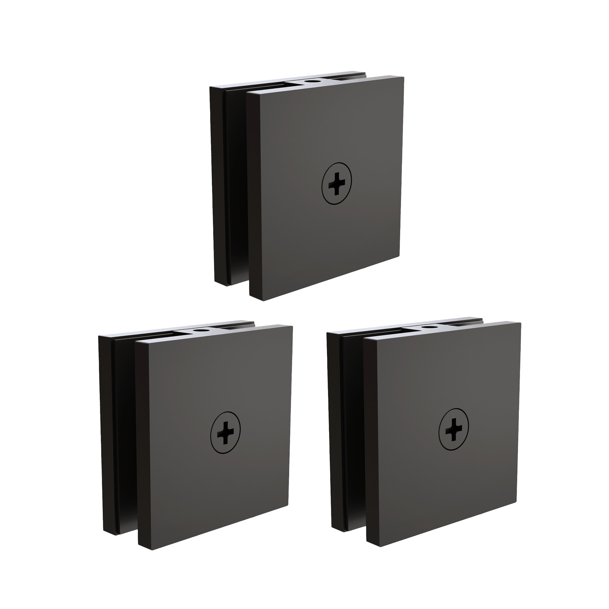Square Wall Mount Hole - In - Glass Clamp BA - 3CL - Bakiwhs