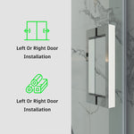Tub Shower Door Frameless Single Sliding Square Bar BS - 05 - Bakiwhs