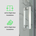 Tub Shower Door Frameless Single Sliding Square Bar BS - 05 - Bakiwhs