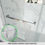 Tub Shower Door Frameless Single Sliding Square Bar BS - 05 - Bakiwhs
